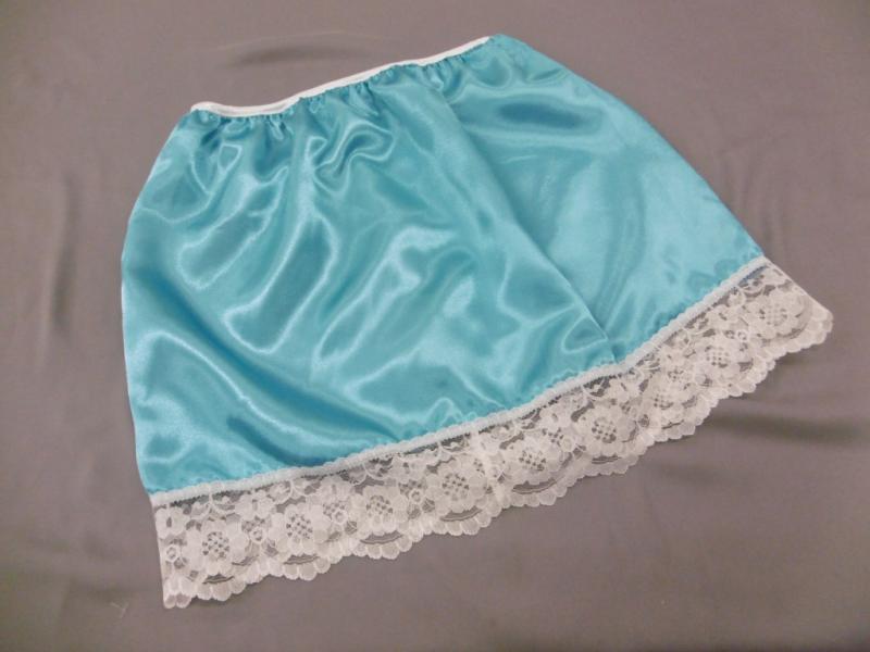 Turquoise and Ivory lace half slip